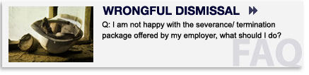 FAQ - Wrongful Dismissal Questions